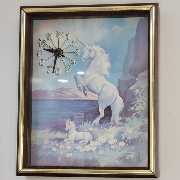 Vintage Other - Vintage 1986 Unicorn Clock Works! Tested